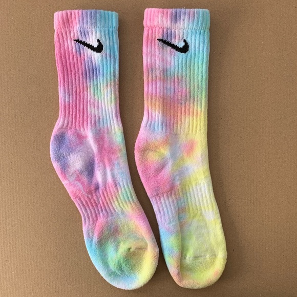 CUSTOM Medium Pastel Tie Dye Nike Set Shirt Socks - Picture 8 of 16